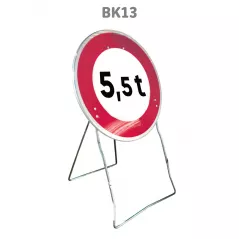 Panneau Temporaire Mobile BK13 Limitation de tonnage