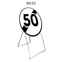 Panneau Temporaire Mobile BK33 Fin de limitation de vitesse