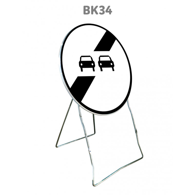 Panneau Temporaire Mobile BK34 Fin d'interdiction de dépasser