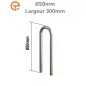 Arceau vélos U inversé 300 mm LEGNAL à sceller ou à platine