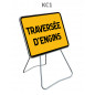 Panneau Temporaire KC1 Traversée d'engins
