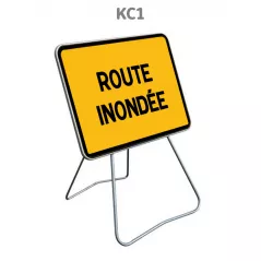 Panneau Temporaire KC1 Route inondée