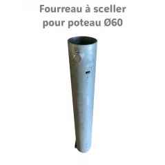 Fourreau à sceller pour poteau de signalisation D. 60 mm