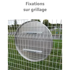 Fixation sur grillage pour panneau de signalisation