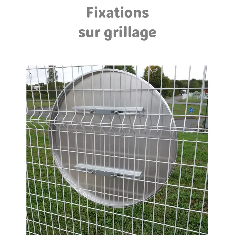 Fixation sur grillage pour panneau de signalisation