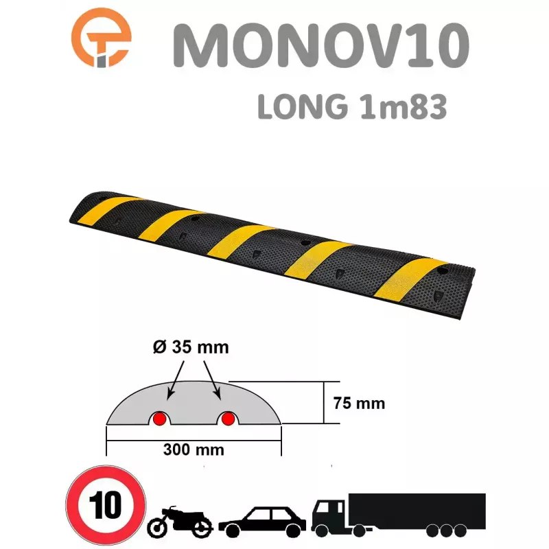 Ralentisseur monobloc 75 mm MONO-V10