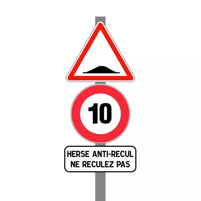 Kit Panneaux NE RECULEZ PAS avec poteau