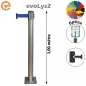 Poteau à platine Inox sangle 2, 3, 4 et 5 mètres evoLys2