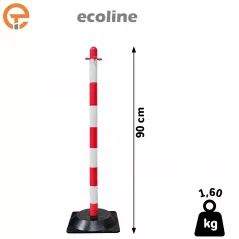 Poteau de balisage ecoLine lesté 1,60 kg