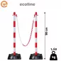 Kit Poteaux de balisage ecoLine lestés 1,60 kg