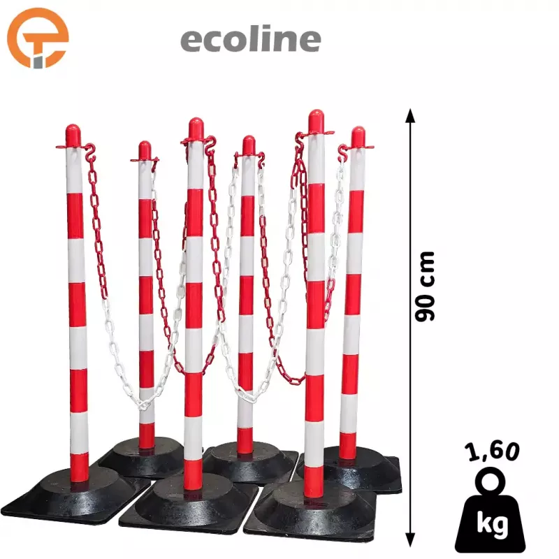 Kit Poteaux de balisage ecoLine lestés 1,60 kg