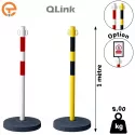 Poteau de balisage métal QLink lesté 6 kg