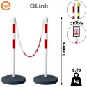 Kit Poteaux de balisage métal Qlink lestés 6 kg