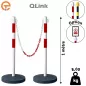 Kit Poteaux de balisage métal Qlink lestés 6 kg