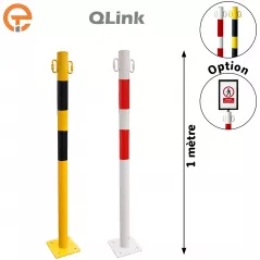 Poteau de balisage métal QLink à platine