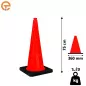 Cône de signalisation K5A 75 cm lesté