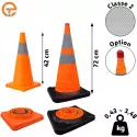 Cône de signalisation rétractable et pliable
