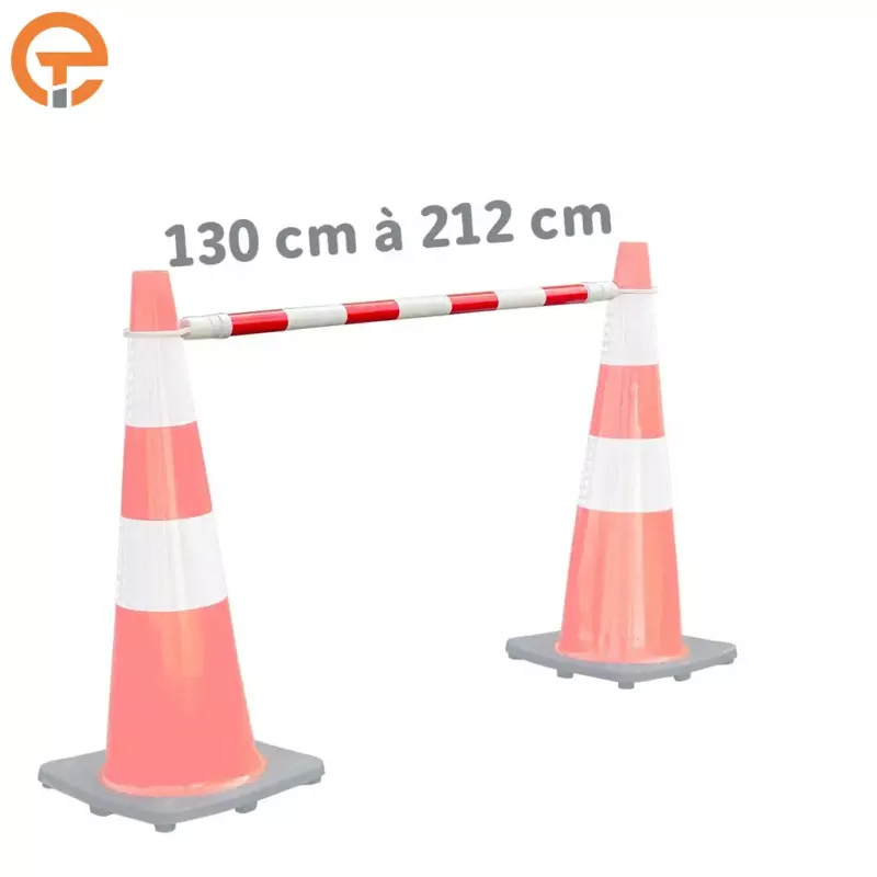 Barre télescopique cônes de signalisation
