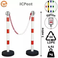 Kit Poteaux à chaîne ICPost lestés 6 kg