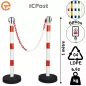 Kit Poteaux à chaîne ICPost lestés 6 kg
