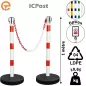 Kit Poteaux à chaîne ICPost lestés 10 kg