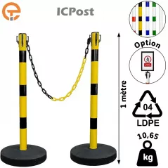 Kit Poteaux à chaîne ICPost lestés 10 kg