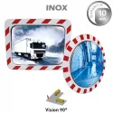 Miroir de sécurité Inox rouge blanc