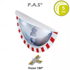 Miroir de circulation industrielle rouge blanc