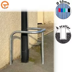 Etrier de protection candélabre 3 pieds à sceller
