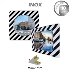 Miroir routier inox conforme agglomération
