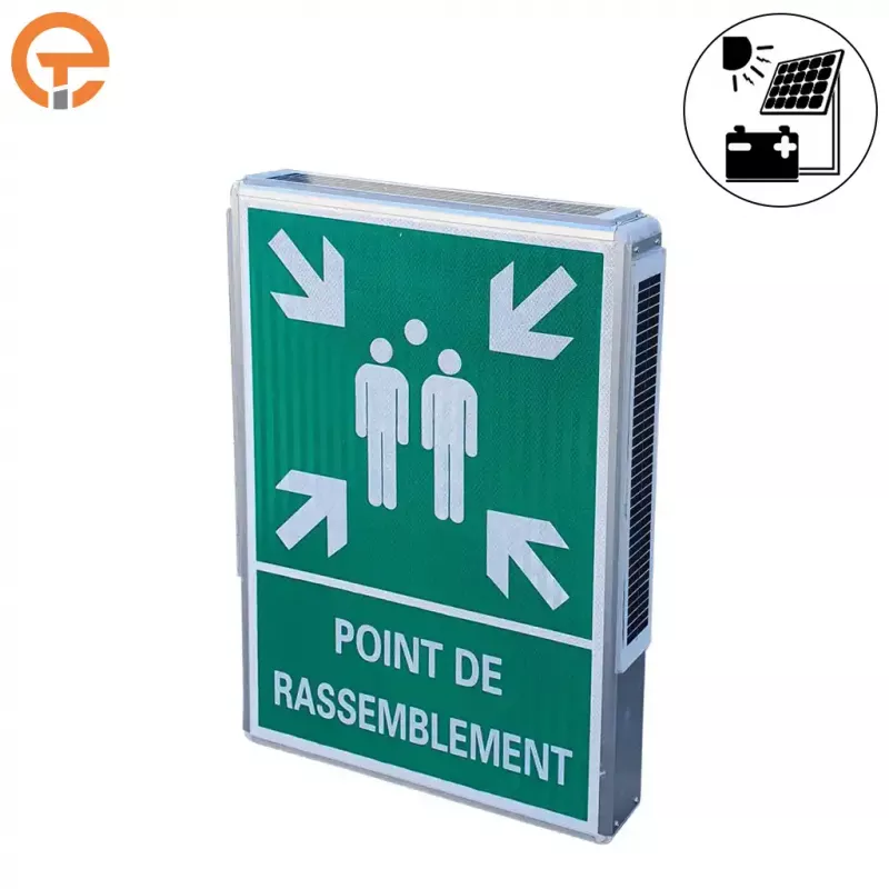 Panneau lumineux à LED POINT DE RASSEMBLEMENT
