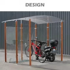 Abri Vélos DESIGN Bois ou Acier