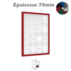 Vitrine extérieure porte battante 9 à 16 feuilles A4