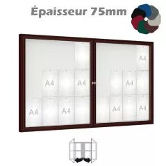 Vitrine extérieure portes battantes 8 à 30 feuilles A4