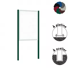 Poteaux 60 x 40 mm pour vitrines 2 à 9 feuilles A4