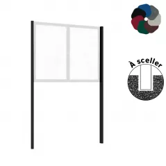 Poteaux 60 x 40 mm pour vitrines 8 à 18 feuilles A4
