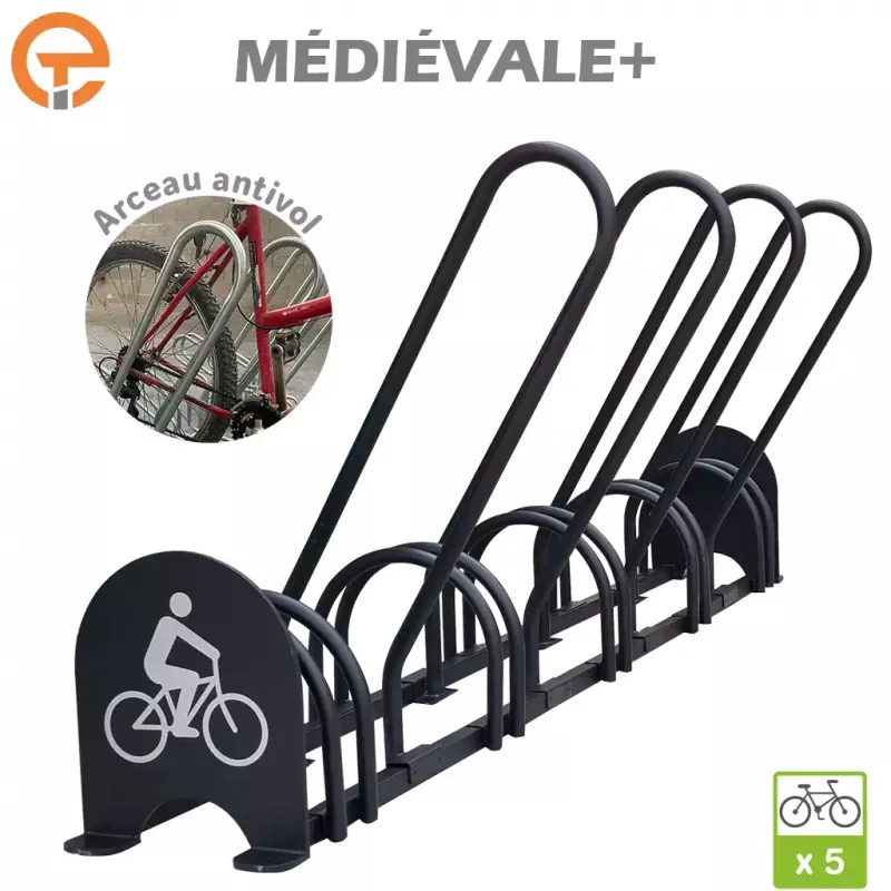 Râtelier Support vélos MEDIEVALE+ avec arceaux antivol