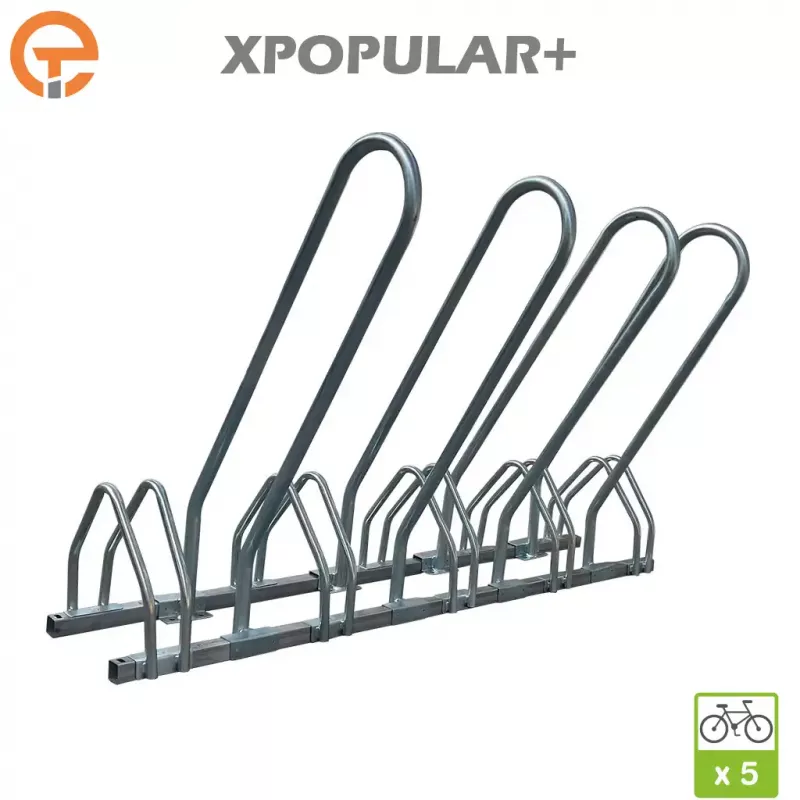 Râtelier Support vélos POPULAR+ avec arceaux antivol