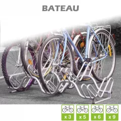 Râtelier Support vélos BATEAU sur 2 niveaux