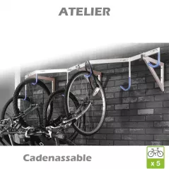 Support mural à vélos suspendus ATELIER