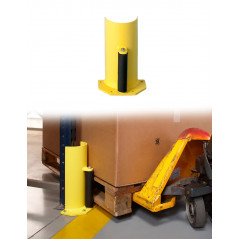 Sabot de protection arrondi avec roulette