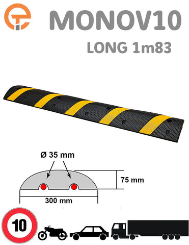 Ralentisseur Monobloc 10km/h H75mm EQUIPEMENTECH