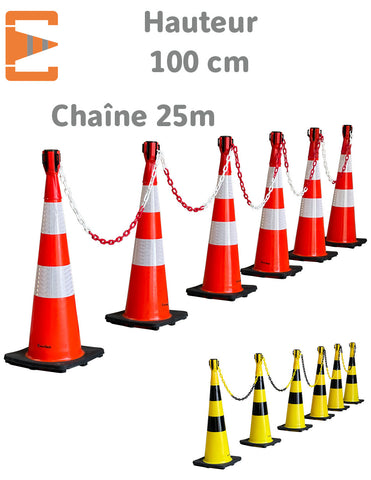 Enrouleur à ruban pour cône de signalisation - PACK de 2 unités - Cônes de  Chantier - Balisage & Marquage - Signalisation